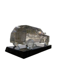 Captivating Craftsmanship Crystal Car Model Figurines, Clear/Black