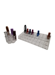 Acrylic Makeup & Lipstick Organizer and Cosmetic Brush Holder, Clear