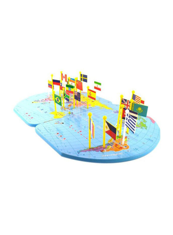 

Sharpdo World Map with Flags, 37 Pieces, Ages 3+, Multicolour