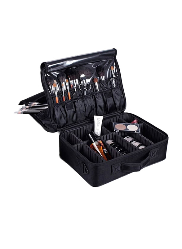 Professional Make-Up Organizer Bag, 372003246, Black/Pink