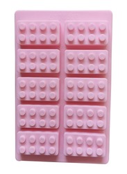 19cm Silicone Chocolate Non-Stick Rectangle Baking Mould, 19 x 12cm, Pink