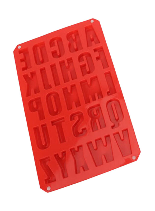 

Generic Silicone Alphabet Letter Mould, H34190, 33x22.5x3cm, Red
