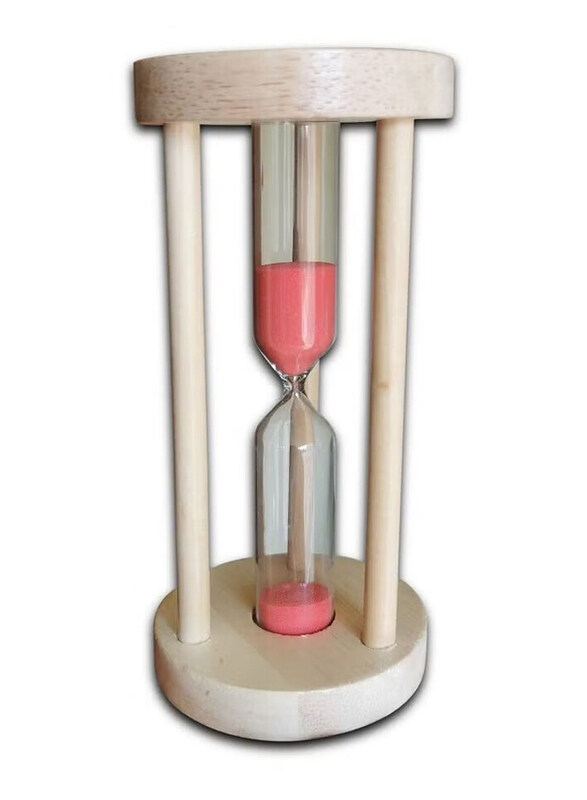 

Generic Wooden Sand Hourglass 10 Minutes Timer, Brown/Red