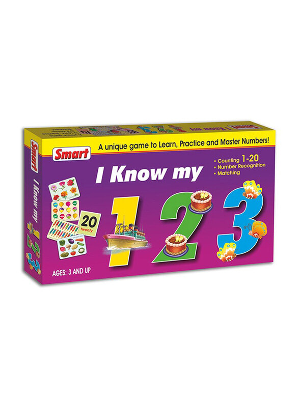 

Generic Smart I Know My 123 Game, Ages 3+, Multicolour