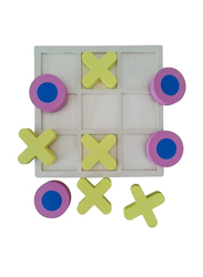 Tic Tac Toe XO Wooden Board Games, Multicolour