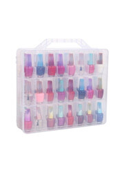 48 Slots Plastic Nail Polish Holder Case Storage Display Case Box Organizer, Clear