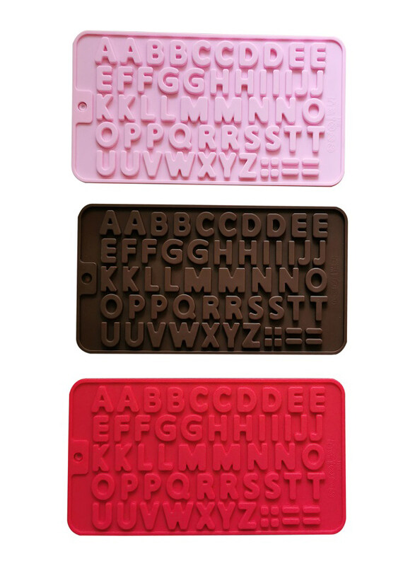 

Generic 3 Pieces Alphabet Silicone Mold Letters Chocolate DIY, Multicolour