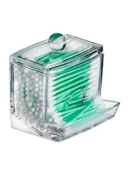 Acrylic Cotton Swab/Bud Holder Dispenser Organizer Storage Box Container, Clear