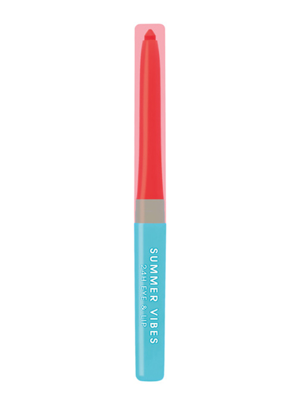 Dermacol Summer Vibes Mini Matic Eye and Lip Pencil, Nr.03, Red