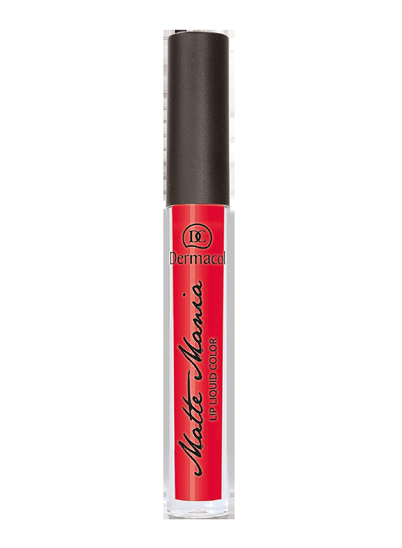 Dermacol Matte Mania Liquid Lip Colour, 3.5ml, No. 55, Red