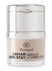 Dermacol Caviar Long Stay Make-Up and Corrector, 30ml, 1 Pale, Beige