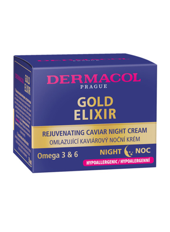 Dermacol Gold Elixir Rejuvenating Caviar Night Cream, 50ml