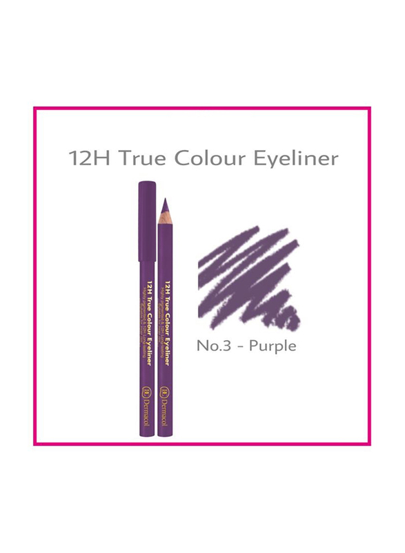 Dermacol 12H True Colour Eyeliner, No. 3 Purple