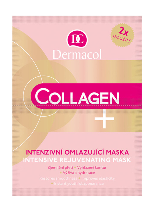 Dermacol Collagen+ Intensive Rejuvenating Face Mask, 8gm x 2 Pieces