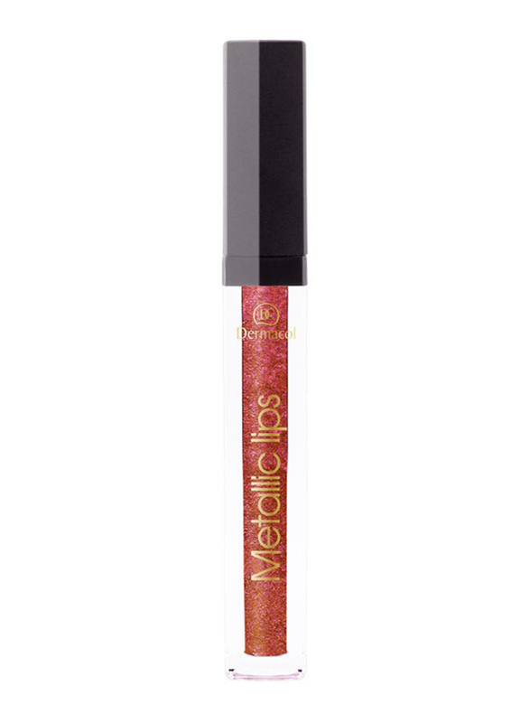 Dermacol Liquid Metallic Lipstick, 8ml, 04 Sexy Burlesque, Brown