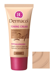 Dermacol 2-in-1 Toning Cream Foundation, 30ml, Desert, Beige