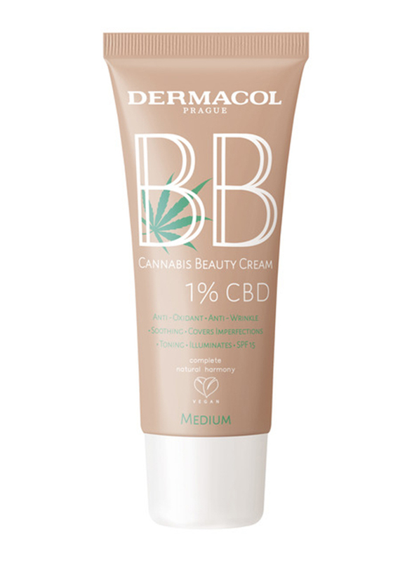 Dermacol BB Cream with Cannabis Beauty Cream, 30ml, Medium, Beige