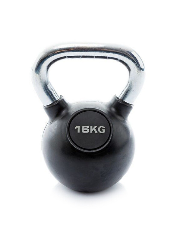 

Gainmotion Rubber Kettlebell, 16KG, Black/Silver