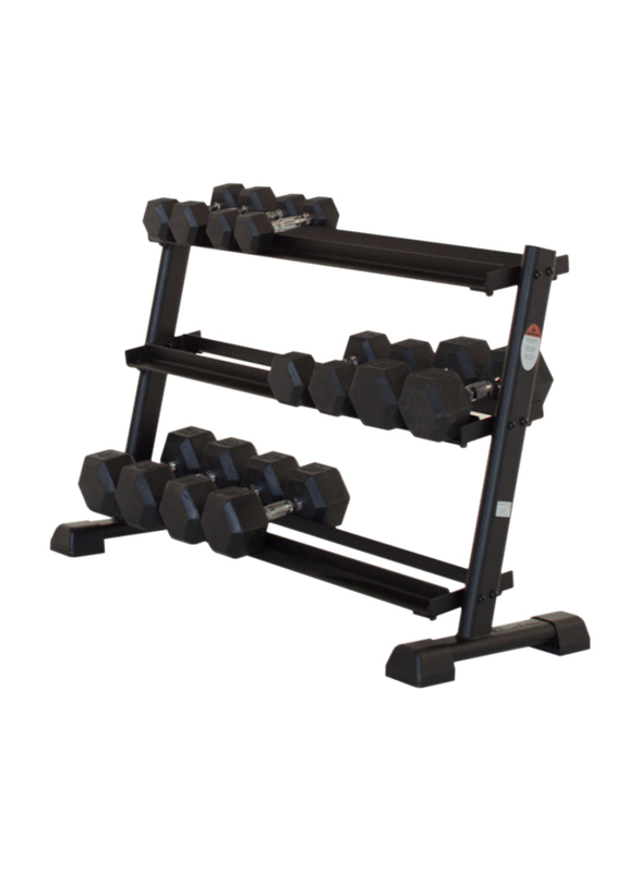 Inspire Fitness 3-Tier Dumbbell Rack, Black