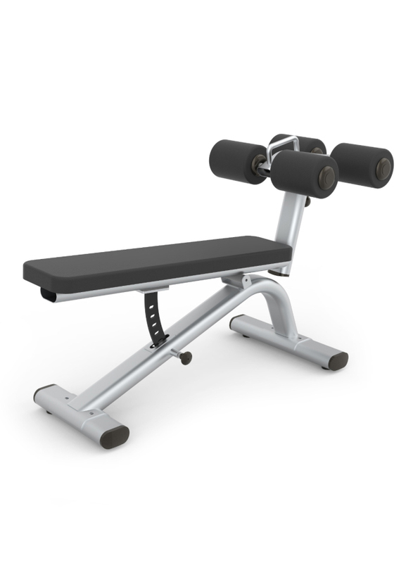 Gainmotion Commercial Ab/Crunch Bench, Silver/Black