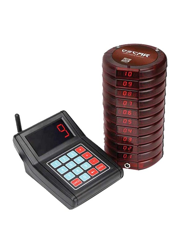 Oscar OGP100 10 Tokens Office Pager Calling System, Multicolour