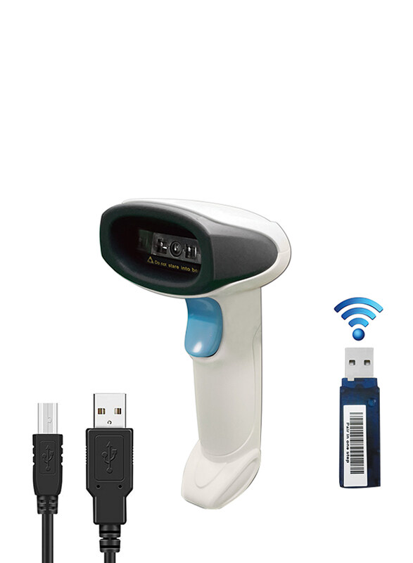 

Oscar OS-60CBR 2-in-1 Wired & Cordless Rechargeable Barcode Scanner, White