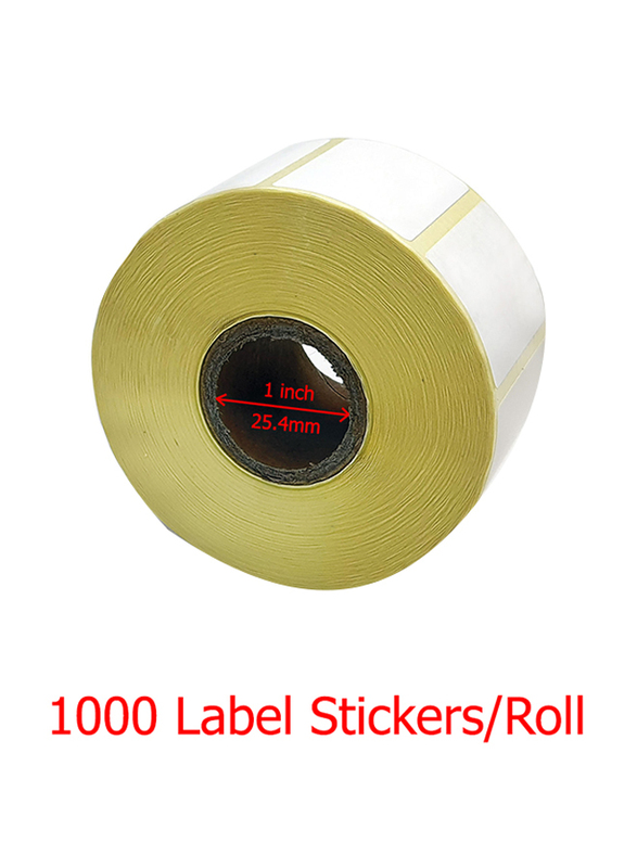 Oscar Sticker Labels for Barcode Label Printer, 60 x 1000 Labels, White