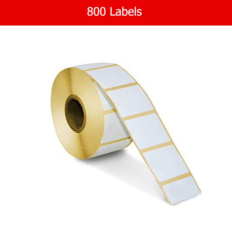 Oscar Sticker Labels for Barcode Label Printer, 5 x 800 Labels, White