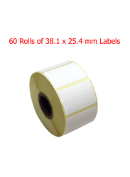 Oscar Sticker Labels for Barcode Label Printer, 60 x 1000 Labels, White