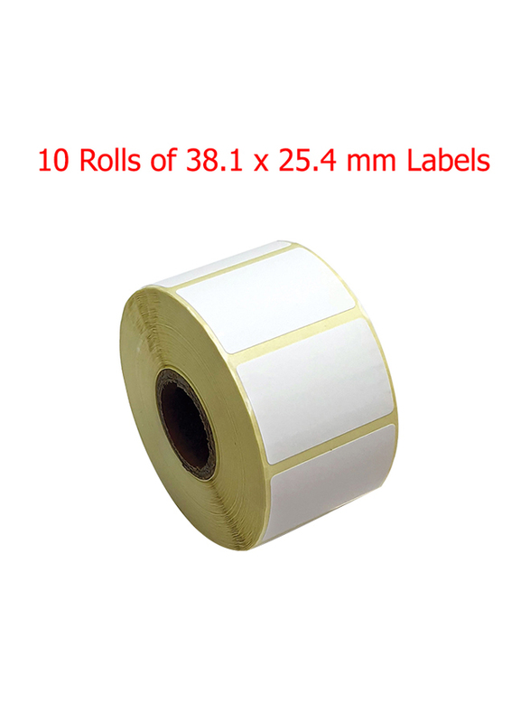 Oscar Sticker Labels for Barcode Label Printer, 10 x 1000 Labels, White