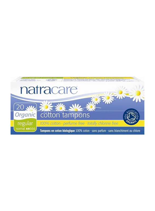 Natracare Organic Regular Tampons, 20 Pieces