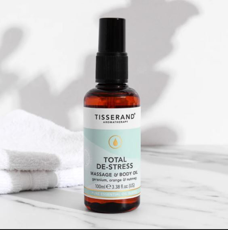 Tisserand Total De-Stress Massage and Body Oil, 100ml