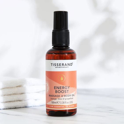 Tisserand Energy Boost Massage and Body Oil, 100ml