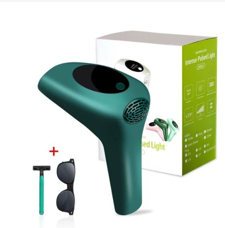 

Generic BLAZENew Professional IPL Laser Hair Removal Device with Razor and Sunglasses 900000 (Dark Green)