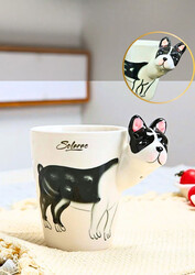 Ceramic 3D  Coffee Mug, Hand-Painted Mug Cute Animal Tea Mugs, Coffee Cup, Ideal Gift for Kids/Teenagers/Man/Woman  Corporate Gifting, Premium Mug 13.5 oz.( BULLDOG )