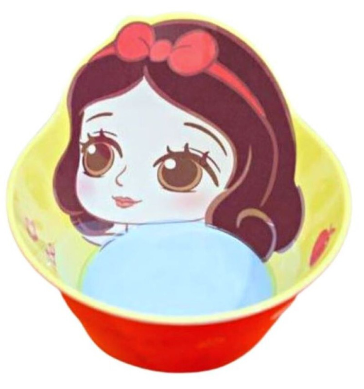 Disney Character Children Melamine Anti Shock Drop Proof Dining Bowl and Cup Set SNOW WHITE