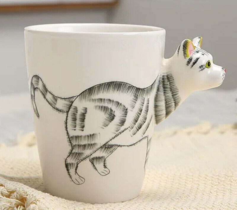 

Generic Ceramic 3D Coffee Mug, Hand-Painted Mug Cute Animal Tea Mugs, Coffee Cup, Ideal Gift for Kids/Teenagers/Man/Woman Corporate Gifting, Premium Mug 13.