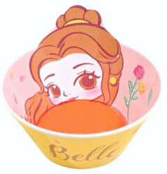 Disney Character Children Melamine Anti Shock Drop Proof Dining Bowl and Cup Set BELLE