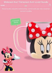 1pc 3D Cartoon Kids Drink Water Cup Stainless Steel Milk Cup 300ml ( MINNIE MOUSE )