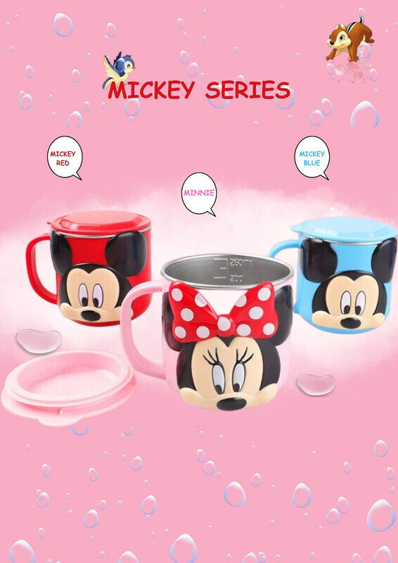 

Disney Kids Stainless Stell 3D Mug Mickey Mouse Series Set of 3