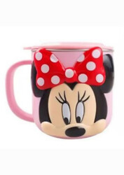 1pc 3D Cartoon Kids Drink Water Cup Stainless Steel Milk Cup 300ml ( MINNIE MOUSE )