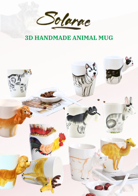 Ceramic 3D  Coffee Mug, Hand-Painted Mug Cute Animal Tea Mugs, Coffee Cup, Ideal Gift for Kids/Teenagers/Man/Woman  Corporate Gifting, Premium Mug 13.5 oz.( BULLDOG )