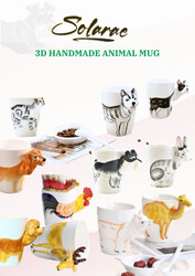 Ceramic 3D  Coffee Mug, Hand-Painted Mug Cute Animal Tea Mugs, Coffee Cup, Ideal Gift for Kids/Teenagers/Man/Woman  Corporate Gifting, Premium Mug 13.5 oz.( BULLDOG )