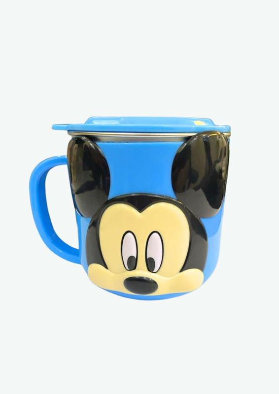 1pc 3D Cartoon Kids Drink Water Cup Stainless Steel Milk Cup 300ml ( Mickey Blue )