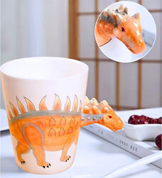 Ceramic 3D  Coffee Mug, Hand-Painted Mug Cute Animal Tea Mugs, Coffee Cup, Ideal Gift for Kids/Teenagers/Man/Woman  Corporate Gifting, Premium Mug 13.5 oz.( SPINOSAURUS )
