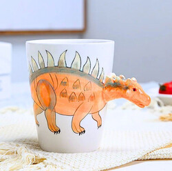 Ceramic 3D  Coffee Mug, Hand-Painted Mug Cute Animal Tea Mugs, Coffee Cup, Ideal Gift for Kids/Teenagers/Man/Woman  Corporate Gifting, Premium Mug 13.5 oz.( SPINOSAURUS )