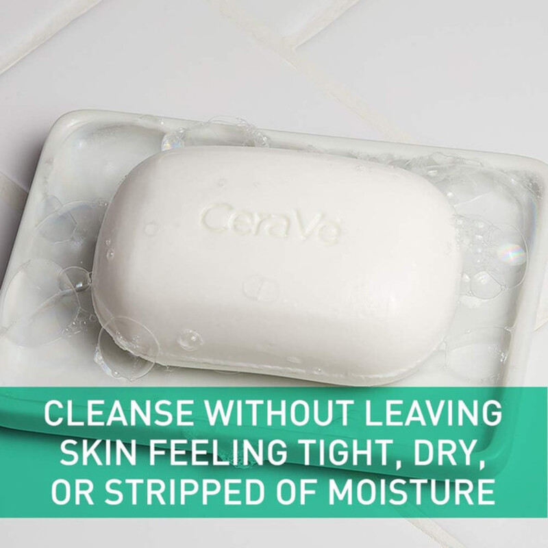 CeraVe Foaming Cleanser Bar Soap-Free Body and Face Cleanser Bar for Oily Skin, Fragrance Free, 4.5 Ounce