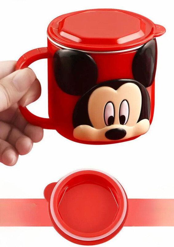 Kids Stainless Steel 3D Mug w/ Disney Characters (Mickey Red) 126g