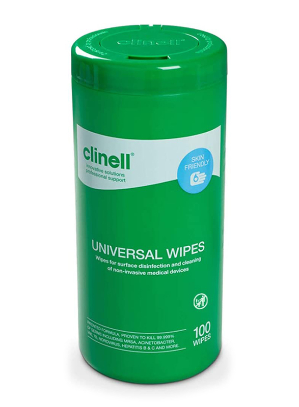 Clinell Universal Cleaning and Disinfectant Wipes, 8 x 100 Wipes