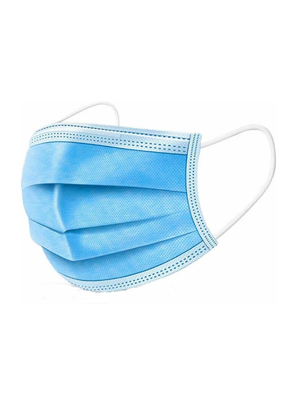 3 Layer Medical Grade Face Mask, Standard Blue, 50 Masks